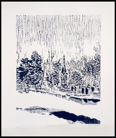 Laurel Hill during a snow storm